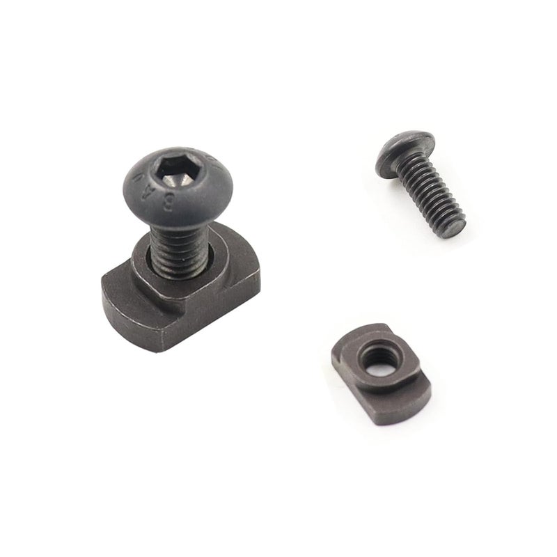 LThyzszb 24 Pack Mlok T-Nuts & Screws Replacement Sets M4 Steel, for Mlok System Accessory Installation, with Allen Key. (M4 Button-Head Cap) - Image 3